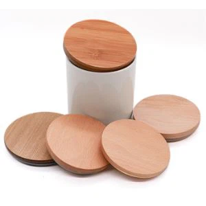 قدرتی لکڑی کی موم بتی کا ڑککن